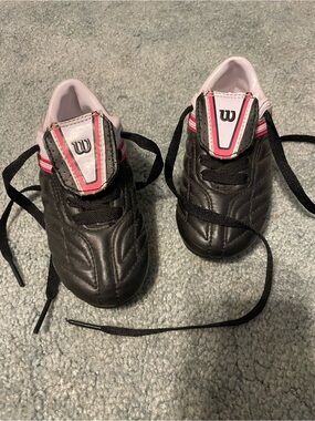 Wilson Kids Black and Pink Sports Sneakers